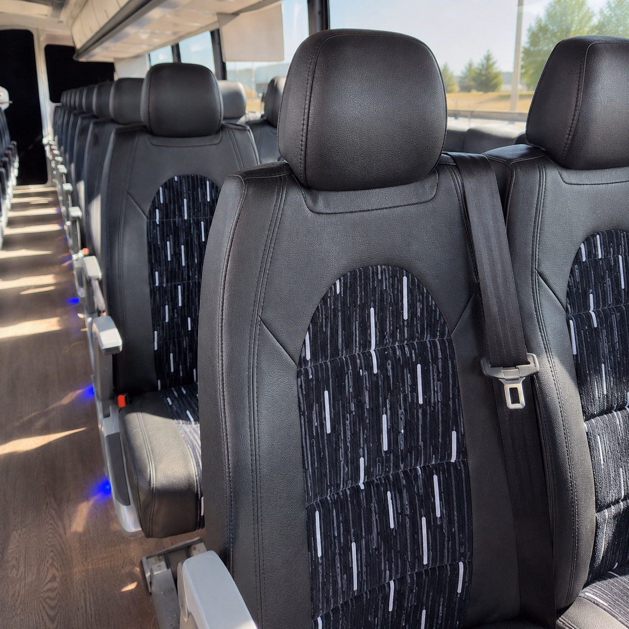 arlington charter bus interior