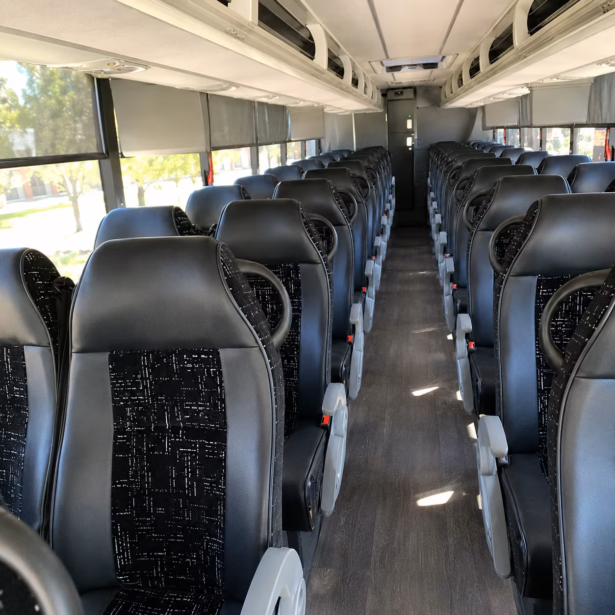 euless charter bus rental interior