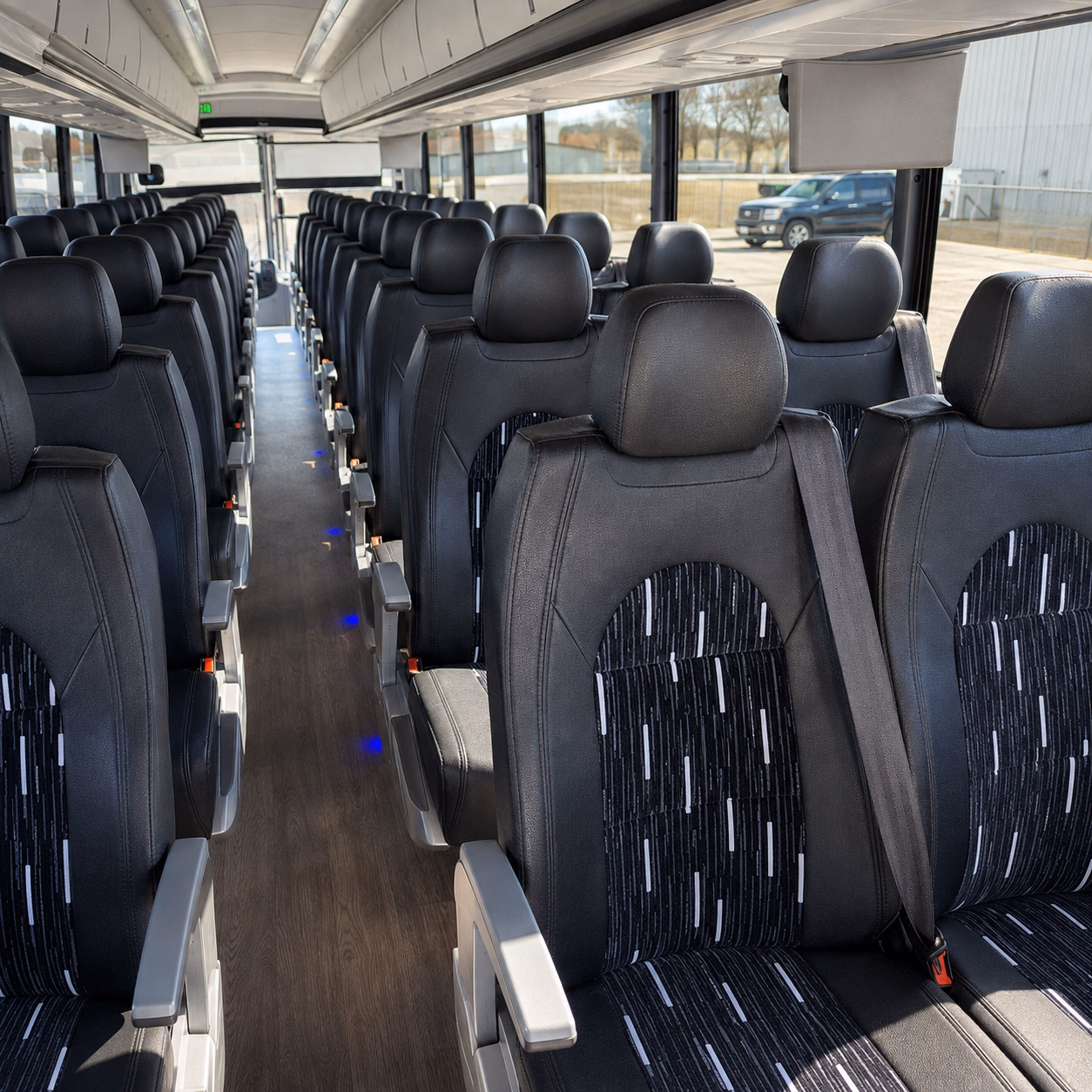 grapevine charter bus rental inside