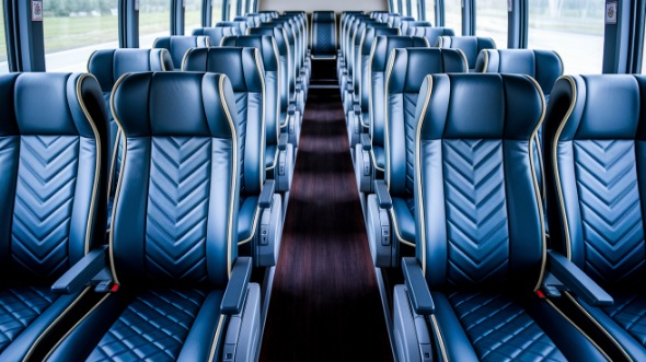 arlington 50 passenger charter bus inside