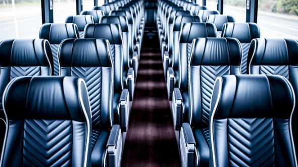 arlington 55 passenger charter bus inside