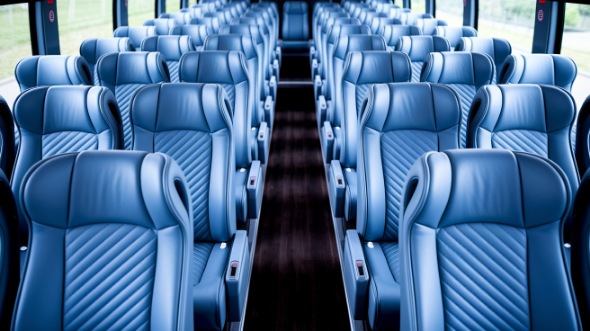 arlington 55 passenger charter bus interior