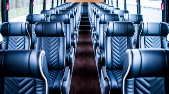 arlington 56 passenger charter bus inside