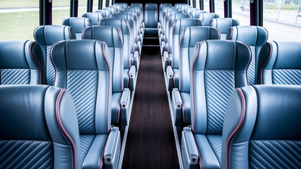 arlington 56 passenger charter bus interior