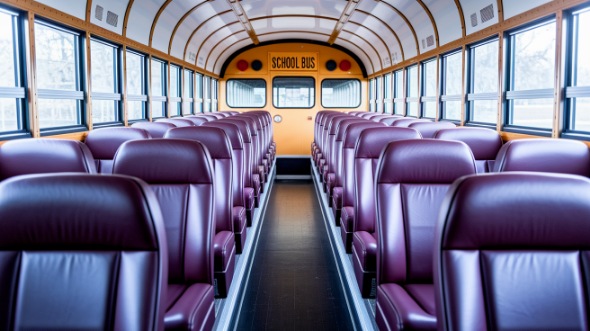 arlington school bus rental interior