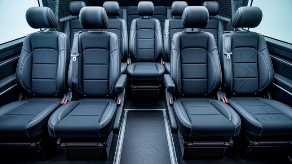 sprinter van with driver inside